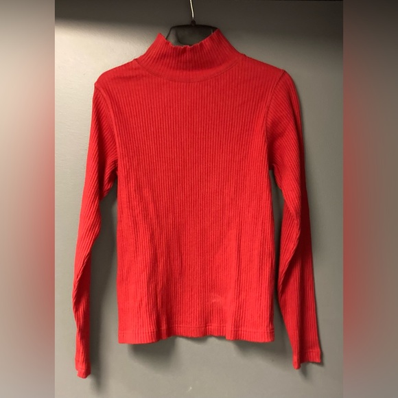 💛TODAY***$12***Dress Barn red mock turtleneck sweater. - Picture 1 of 3